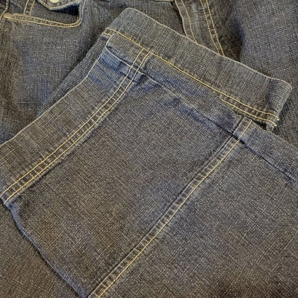 Cassis Brand Waist 30 Dark Wash Mid Rise Cotton Blend Cropped Capri Denim Jeans - Picture 7 of 8